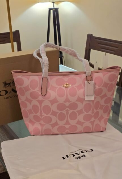 Signature Print Canvas Tote Bag