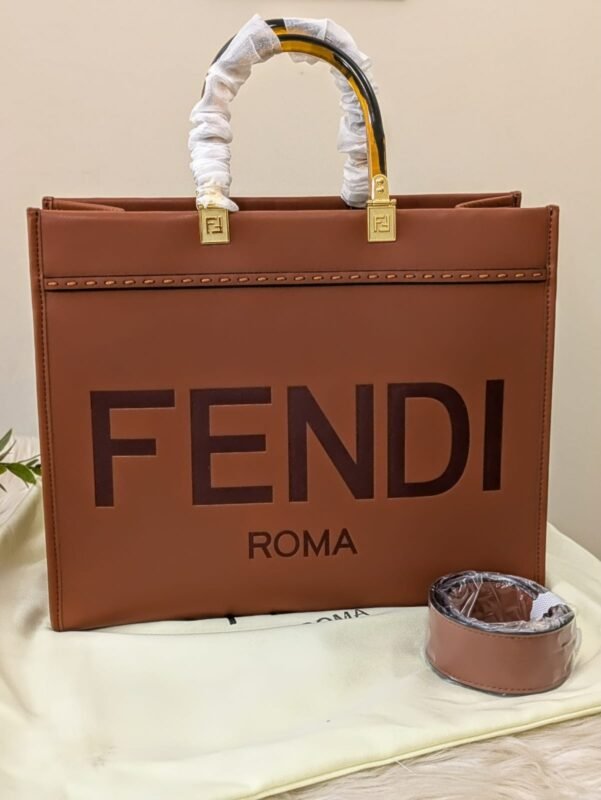 Embossed Lettering Structured Tote Bag