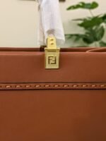 Embossed Lettering Structured Tote Bag