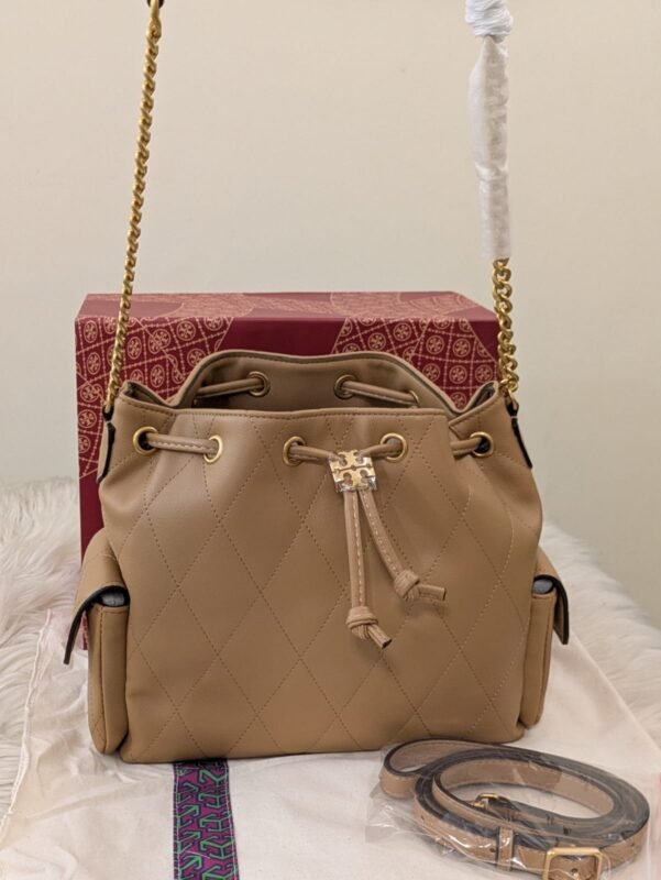 caramel bucket bag
