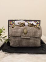 tweet houndstooth handbag