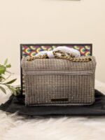 tweeted houndtooth texture handbag